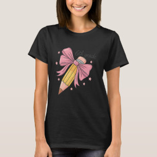 Potlood Coquette Boog Leraar Zesde Klas Terug Naar T-shirt