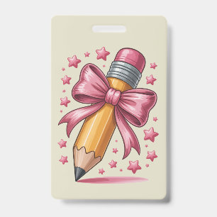 Potlood Coquette Strik Leraren Waardering School Badge