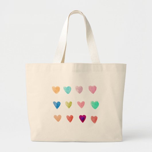 Potlood Crayon Hearts Canvas tas (Voorkant)