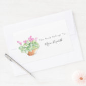 Potlood Cyclamen Rechthoekige Sticker (Envelop)