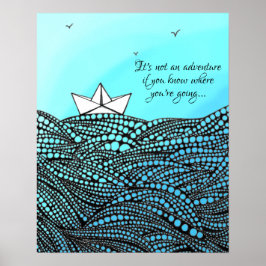 Potlood Drage Papierboot | motivatie klaslokaal Poster