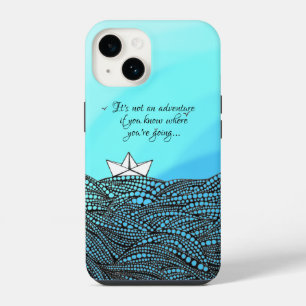 Potlood Drage Papierboot motivatie prijsopgave iPhone 14 Hoesje