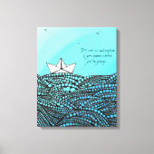 Potlood Drage Papierboot | motivatie tekst Canvas Afdruk (Voorkant)