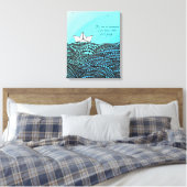 Potlood Drage Papierboot | motivatie tekst Canvas Afdruk (Insitu (Slaapkamer))