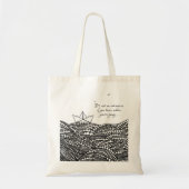 Potlood Drage Papierboot | motivatie tekst Tote Bag (Voorkant)