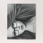 Potlood Drawing of Girl Legpuzzel (Verticaal)