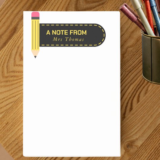 Potlood Een notitie van de leraar Post-it® Notes