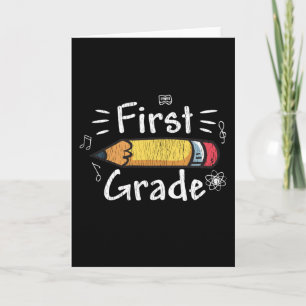 Potlood Eerste Leerjaar Terug naar School Leerling Kaart