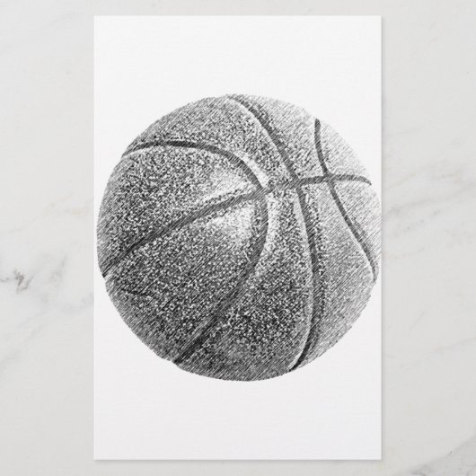 Potlood Effect Basketbal Briefpapier (Voorkant)