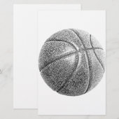 Potlood Effect Basketbal Briefpapier (Voorkant / Achterkant)