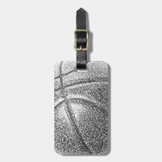 Potlood Effect Basketball Bagagelabel (Voorkant verticaal)