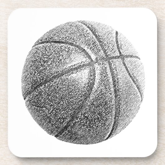 Potlood Effect Basketball Drankjes Onderzetter (Voorkant)