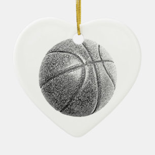 Potlood Effect Basketball Keramisch Ornament