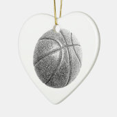 Potlood Effect Basketball Keramisch Ornament (Links)