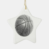 Potlood Effect Basketball Keramisch Ornament (Rechts)