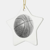 Potlood Effect Basketball Keramisch Ornament (Links)