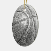 Potlood Effect Basketball Keramisch Ornament (Links)