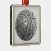 Potlood Effect Basketball Metalen Ornament (Rechts)