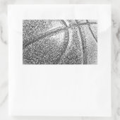 Potlood Effect Basketball Rechthoekige Sticker (Tas)