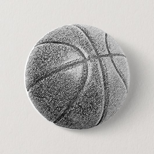 Potlood Effect Basketball Ronde Button 5,7 Cm (Voorkant)