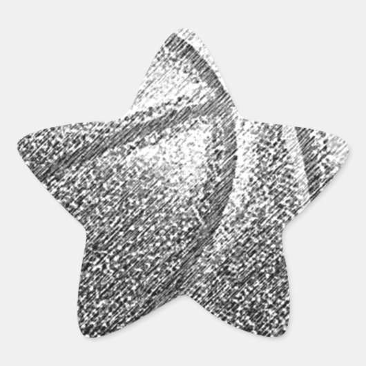 Potlood Effect Basketball Ster Sticker (Voorkant)