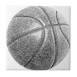 Potlood Effect Basketball Tegeltje
