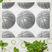 Potlood Effect Basketball Theedoek (Gevouwen)