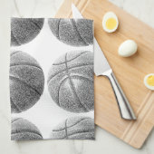 Potlood Effect Basketball Theedoek (Quarter Fold)