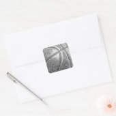 Potlood Effect Basketball Vierkante Sticker (Envelop)