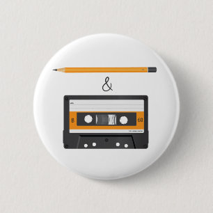 Potlood en compact cassette ronde button 5,7 cm