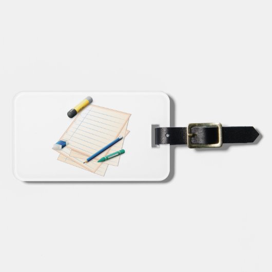 Potlood en papier Bagagelabels (Voorkant horizontaal)