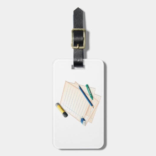 Potlood en papier Bagagelabels (Voorkant verticaal)