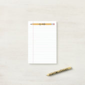 potlood en papier gepersonaliseerde leraar post-it® notes (Op bureau)