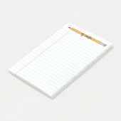 potlood en papier gepersonaliseerde leraar post-it® notes (Schuin)