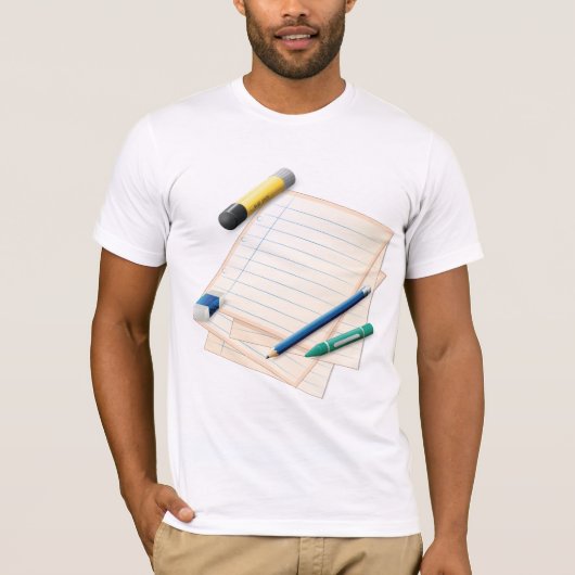 Potlood en papier Mannen T-shirt (Voorkant)