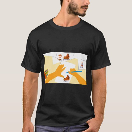 Potlood en papier schets kunst t-shirt (Voorkant)