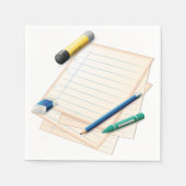 Potlood en papier servetten (Voorkant)