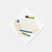 Potlood en papier servetten (Hoek)