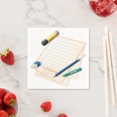 Potlood en papier servetten