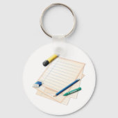 Potlood en papier Sleutelhanger (Voorkant)