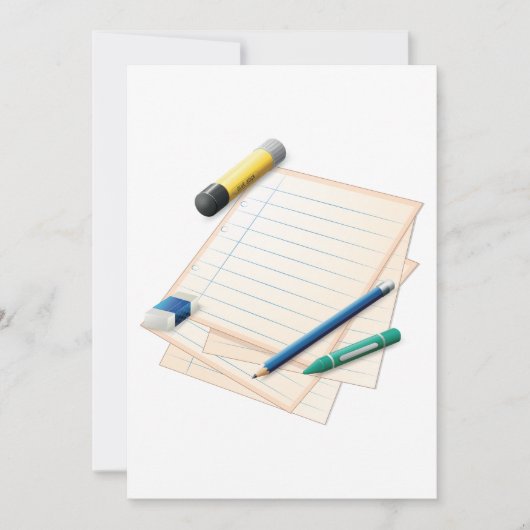 Potlood en papier uitnodigingen (Voorkant)