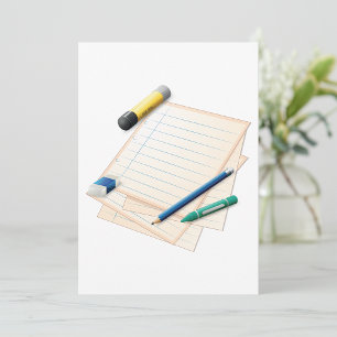 Potlood en papier uitnodigingen