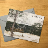 Potlood en pen Colorado Mountain Landschap Feestdagenkaart