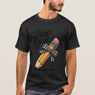 Potlood en strik voor rug van leerkracht van leerl t-shirt