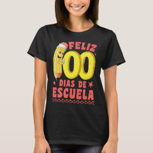 Potlood Feliz 100 Dias de Escuela Groovy 100 dagen T-shirt