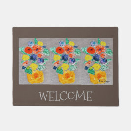 Potlood Flowers Deurmat