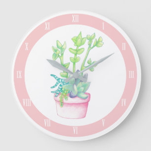 Potlood Garden Succulents & Roze Grote Klok