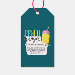 Potlood gebedstag Terug naar school Tag Engels Cadeaulabel