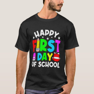 Potlood Gelukkige Eerste Dag van School Waardering T-shirt