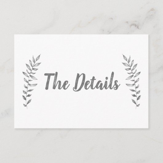 Potlood getrokken verlaat de details informatiekaartje (Voorkant)